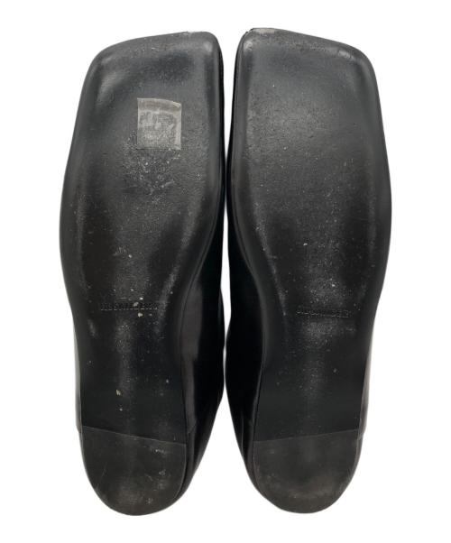 JIL SANDER（ジルサンダー）JIL SANDER (ジルサンダー) Square Toe Leather Ballet Shoes ブラック サイズ:35の古着・服飾アイテム