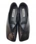 中古・古着 JIL SANDER (ジルサンダー) Square Toe Leather Ballet Shoes ブラック サイズ:35：32000円