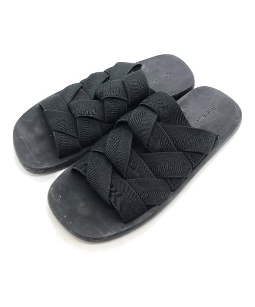 BOTTEGA VENETA（ボッテガベネタ）BOTTEGA VENETA (ボッテガベネタ) PLAT イントレチャートサンダル ブラック サイズ:41の古着・服飾アイテム