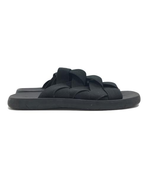 BOTTEGA VENETA（ボッテガベネタ）BOTTEGA VENETA (ボッテガベネタ) PLAT イントレチャートサンダル ブラック サイズ:41の古着・服飾アイテム
