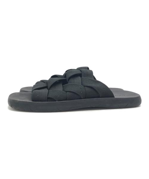 BOTTEGA VENETA（ボッテガベネタ）BOTTEGA VENETA (ボッテガベネタ) PLAT イントレチャートサンダル ブラック サイズ:41の古着・服飾アイテム