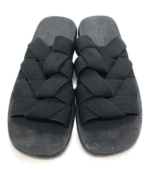BOTTEGA VENETA（ボッテガベネタ）BOTTEGA VENETA (ボッテガベネタ) PLAT イントレチャートサンダル ブラック サイズ:41の古着・服飾アイテム