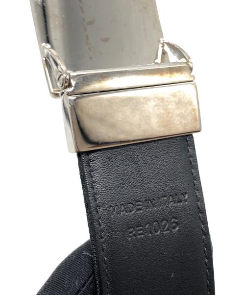 Christian Dior（クリスチャン ディオール）Christian Dior (クリスチャン ディオール) バックルキャンバスレザーベルト ブラック サイズ:85の古着・服飾アイテム