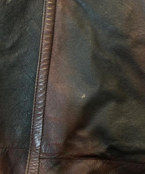 DOLCE & GABBANA（ドルチェ＆ガッバーナ）DOLCE & GABBANA (ドルチェ＆ガッバーナ) ムラ染めカンガルーレザーコート ブラウン サイズ:48の古着・服飾アイテム