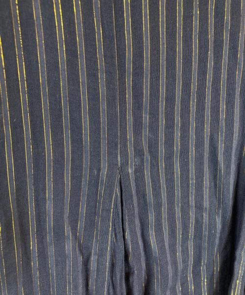 ne quittez pas（ヌキテパ）ne quittez pas (ヌキテパ) Cotton Lurex Stripe V Neck Dress パープル サイズ:Sの古着・服飾アイテム