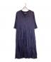 ne quittez pas（ヌキテパ）の古着「Cotton Lurex Stripe V Neck Dress」｜パープル