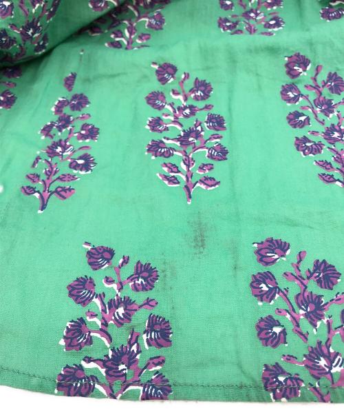 ne quittez pas（ヌキテパ）ne quittez pas (ヌキテパ) ETHNIC PRINT PANEL DRESS グリーン×ネイビー サイズ:Sの古着・服飾アイテム