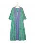 ne quittez pas（ヌキテパ）の古着「ETHNIC PRINT PANEL DRESS」｜グリーン×ネイビー