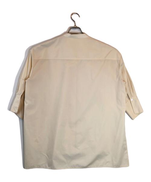LE PHIL（ル フィル）LE PHIL (ル フィル) タック スタンドカラー TCブロードブラウス ブラウン サイズ:Fの古着・服飾アイテム