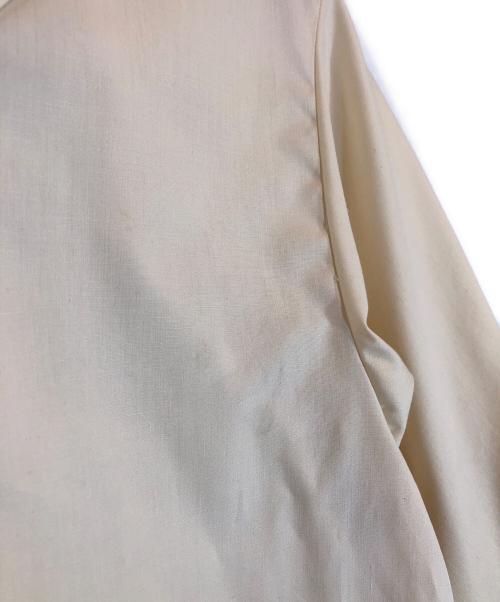 LE PHIL（ル フィル）LE PHIL (ル フィル) タック スタンドカラー TCブロードブラウス ブラウン サイズ:Fの古着・服飾アイテム
