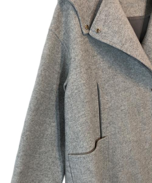 ebure（エブール）EBURE (エブール) Ron Herman (ロンハーマン) 別注 eversible Sewing Melton Coat グレー サイズ:36の古着・服飾アイテム