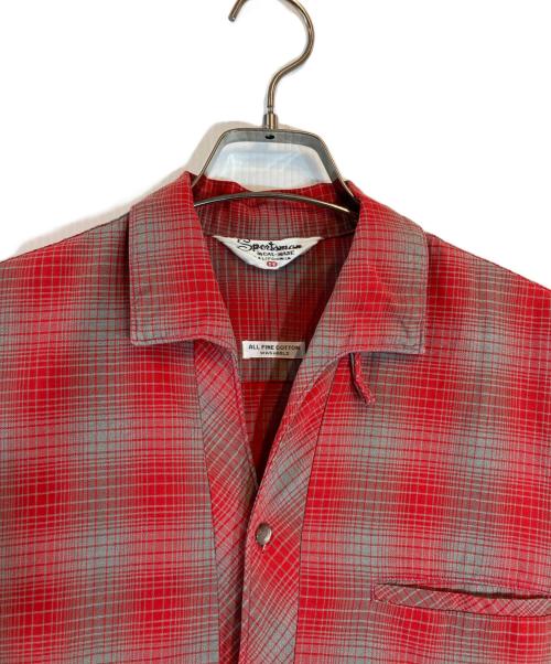 SPORTSMAN BY CAL MADE（スポーツマン・バイ・キャルメイド）SPORTSMAN BY CAL MADE (スポーツマン・バイ・キャルメイド) オープンカラーシャツ レッド サイズ:Mの古着・服飾アイテム