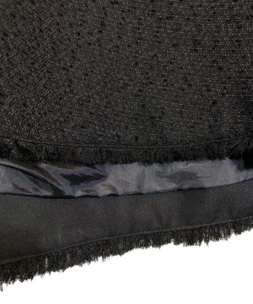 LE PHIL（ル フィル）LE PHIL (ル フィル) ツイードVネックジレ ブラック サイズ:Fの古着・服飾アイテム