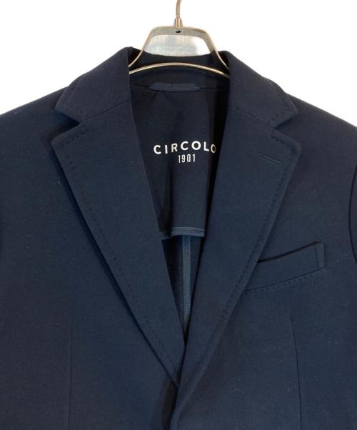 CIRCOLO 1901（チルコロ1901）Circolo 1901 (チルコロ1901) ジャージ2Bシングルジャケット ネイビー サイズ:50の古着・服飾アイテム