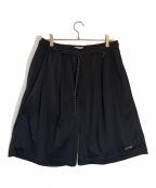 ALOUNDアラウンド）の古着「TWOTUCK MESH SHORTS」｜ブラック