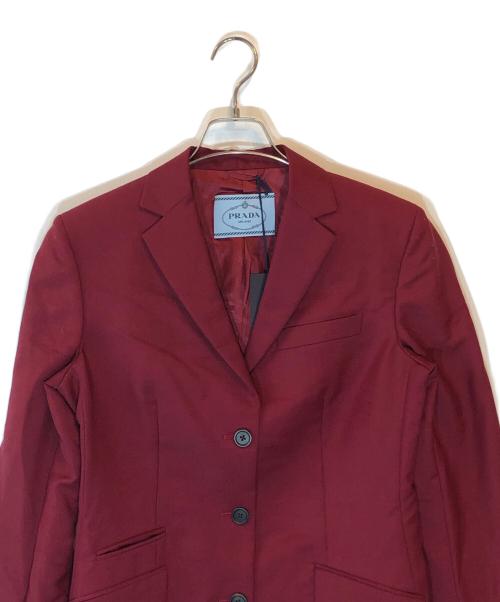 PRADA（プラダ）PRADA (プラダ) 3Bテーラードジャケット レッド サイズ:size 40の古着・服飾アイテム