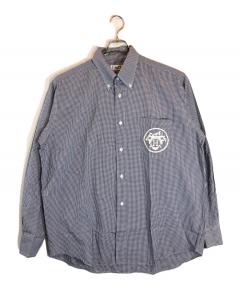 HERMES グレー系チェック 長袖シャツ 15 1/2 中古・古着通販】HERMES (エルメス) ギンガムチェックシャツ グレー