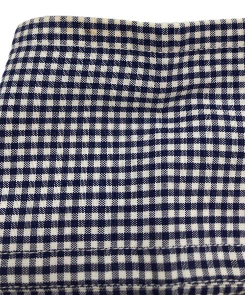 HERMES（エルメス）HERMES (エルメス) セリエ釦エンブレム刺繍シャツ ブルー×ホワイト サイズ:44-171/2の古着・服飾アイテム