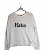 MADISON BLUEマディソンブルー）の古着「HELLO SWEAT L/S URAKE DYED」｜ホワイト