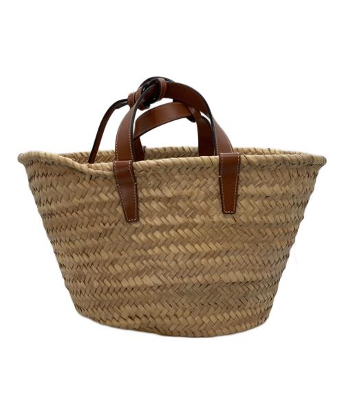 CELINE（セリーヌ）CELINE (セリーヌ) ティーン クラシック パニエ / ラフィア＆カーフスキン ベージュの古着・服飾アイテム