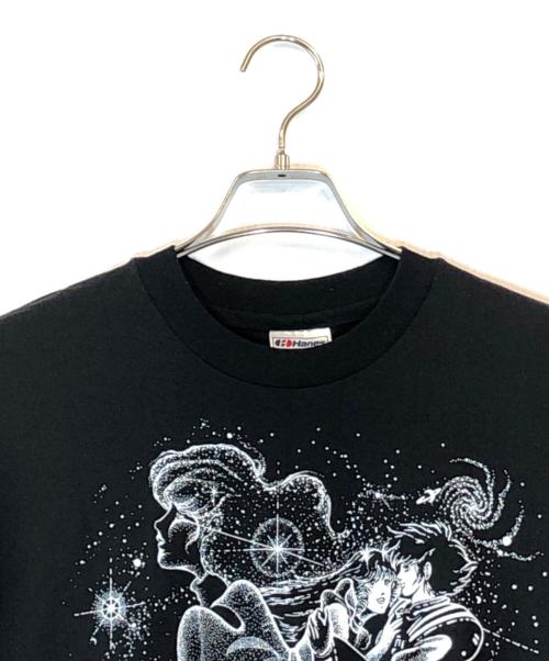 Hanes（ヘインズ）Hanes (ヘインズ) プリントTシャツ ブラック サイズ:LARGE/GRAND（42-44）の古着・服飾アイテム