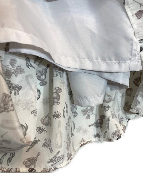 BEARDSLEY（ビアズリー）BEARDSLEY (ビアズリー) スパイス柄ギャザーパンツ ホワイト サイズ:Fの古着・服飾アイテム