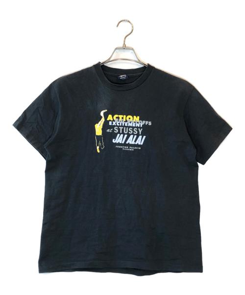 stussy（ステューシー）stussy (ステューシー) プリントTシャツ ブラック サイズ:Mediumの古着・服飾アイテム