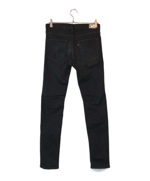 Hysteric Glamour（ヒステリックグラマー）Hysteric Glamour (ヒステリックグラマー) スタッズダメージ加工デニムパンツ ブラック サイズ:W29×L32の古着・服飾アイテム