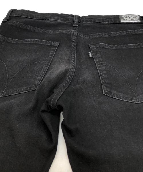 Hysteric Glamour（ヒステリックグラマー）Hysteric Glamour (ヒステリックグラマー) スタッズダメージ加工デニムパンツ ブラック サイズ:W29×L32の古着・服飾アイテム