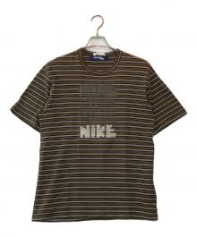 NIKE×COMME des GARCONS JUNYA WATANABE MAN（ナイキ×コムデギャルソンジュンヤワタナベマン）の古着「4連ロゴボーダーカットソー」｜オリーブ