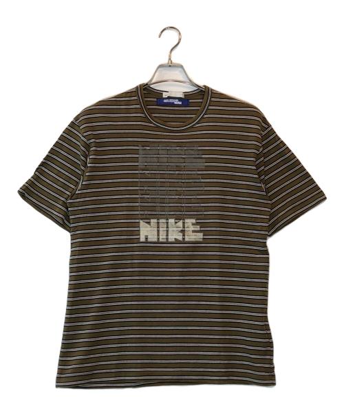 NIKE（ナイキ）NIKE (ナイキ) COMME des GARCONS JUNYA WATANABE MAN (コムデギャルソンジュンヤワタナベマン) 4連ロゴボーダーカットソー オリーブ サイズ:Sの古着・服飾アイテム