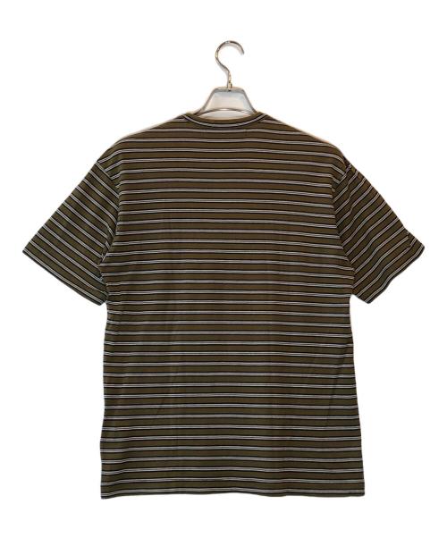 NIKE（ナイキ）NIKE (ナイキ) COMME des GARCONS JUNYA WATANABE MAN (コムデギャルソンジュンヤワタナベマン) 4連ロゴボーダーカットソー オリーブ サイズ:Sの古着・服飾アイテム