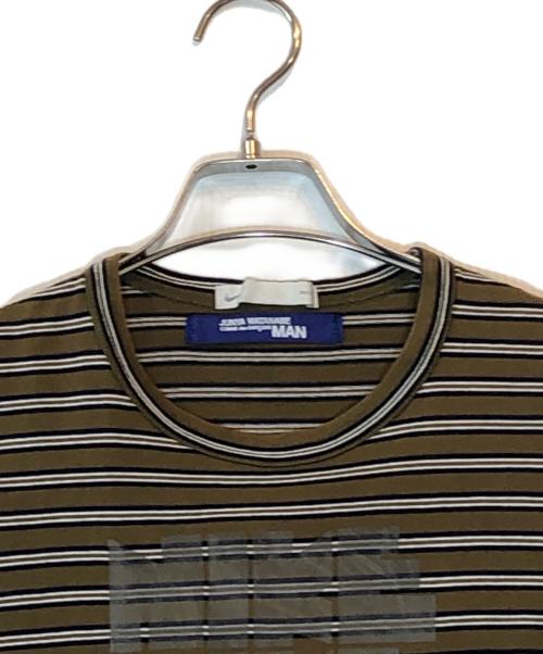 NIKE（ナイキ）NIKE (ナイキ) COMME des GARCONS JUNYA WATANABE MAN (コムデギャルソンジュンヤワタナベマン) 4連ロゴボーダーカットソー オリーブ サイズ:Sの古着・服飾アイテム