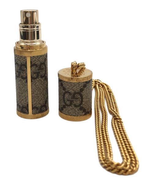 GUCCI（グッチ）GUCCI (グッチ) GGスプリーム メタルフレグランスアトマイザー ブラウン サイズ:下記参照の古着・服飾アイテム