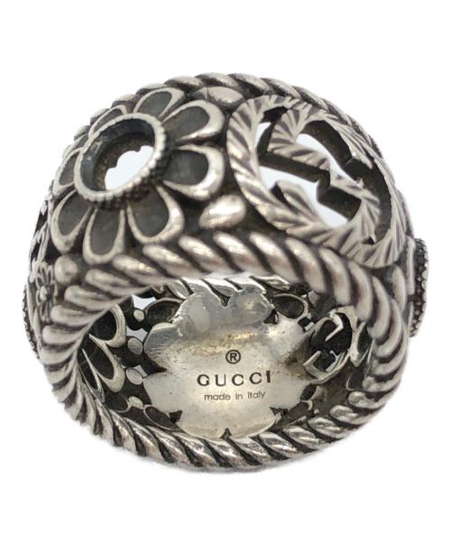 GUCCI（グッチ）GUCCI (グッチ) インターロッキングGフラワーリング シルバー サイズ:14号の古着・服飾アイテム