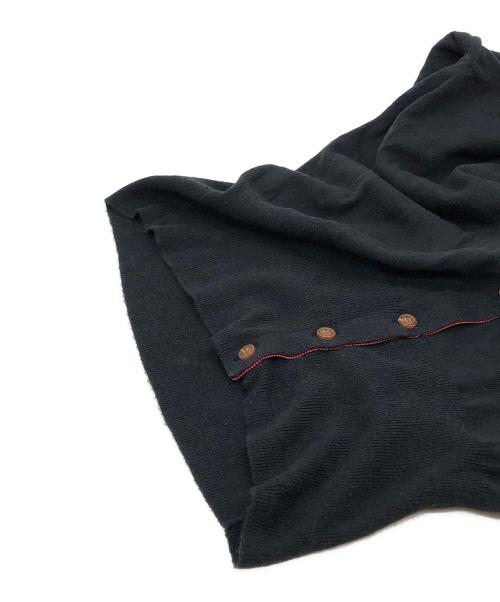Vivienne Westwood RED LABEL（ヴィヴィアンウエストウッドレッドレーベル）Vivienne Westwood RED LABEL (ヴィヴィアンウエストウッドレッドレーベル) リネンコットンオーブ刺繍ニットカーディガン ブラック サイズ:2の古着・服飾アイテム