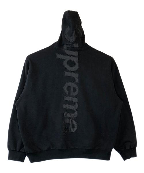 SUPREME（シュプリーム）SUPREME (シュプリーム) SATIN APPLIQUE HOODED SWEATSHIRT ブラック サイズ:XLargeの古着・服飾アイテム