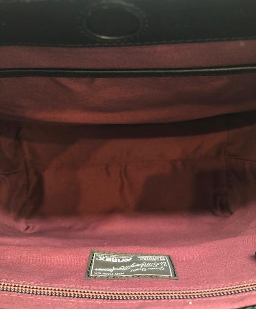 AVIREX（アヴィレックス）AVIREX (アヴィレックス) BULTO VARSITY LEATHER MINI TOTE BAG ブラック 未使用品の古着・服飾アイテム