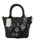 AVIREX（アヴィレックス）の古着「BULTO VARSITY LEATHER MINI TOTE BAG」｜ブラック