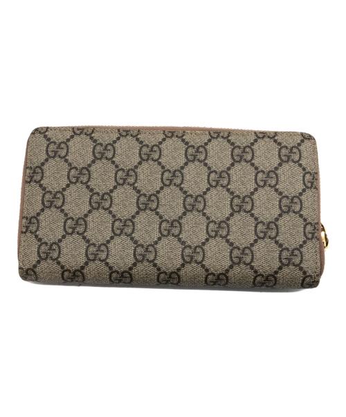 GUCCI（グッチ）GUCCI (グッチ) GGマーモント ジップアップラウンドウォレット ベージュの古着・服飾アイテム