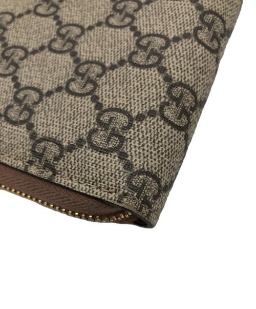 GUCCI（グッチ）GUCCI (グッチ) GGマーモント ジップアップラウンドウォレット ベージュの古着・服飾アイテム