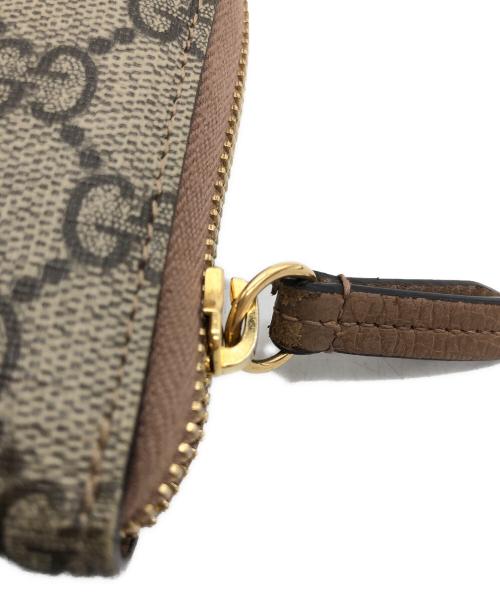 GUCCI（グッチ）GUCCI (グッチ) GGマーモント ジップアップラウンドウォレット ベージュの古着・服飾アイテム
