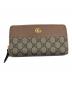 GUCCI（グッチ）の古着「GGマーモント ジップアップラウンドウォレット」｜ベージュ