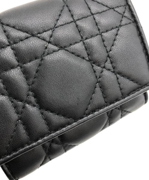 Christian Dior（クリスチャン ディオール）Christian Dior (クリスチャン ディオール) レディ ディオール ロータスウォレット ブラックの古着・服飾アイテム