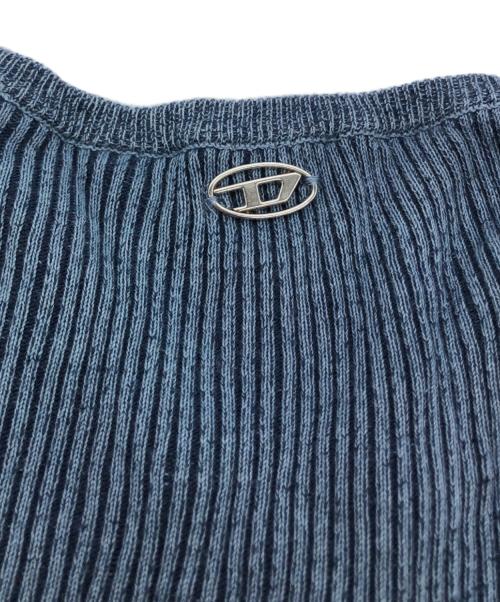 DIESEL（ディーゼル）DIESEL (ディーゼル) バックロゴミニニットワンピース ブルー サイズ:Sの古着・服飾アイテム