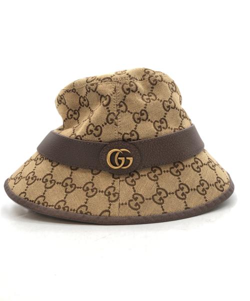 GUCCI（グッチ）GUCCI (グッチ) バケットハット ブラウン サイズ:M　58cmの古着・服飾アイテム