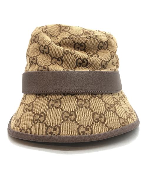 GUCCI（グッチ）GUCCI (グッチ) バケットハット ブラウン サイズ:M　58cmの古着・服飾アイテム