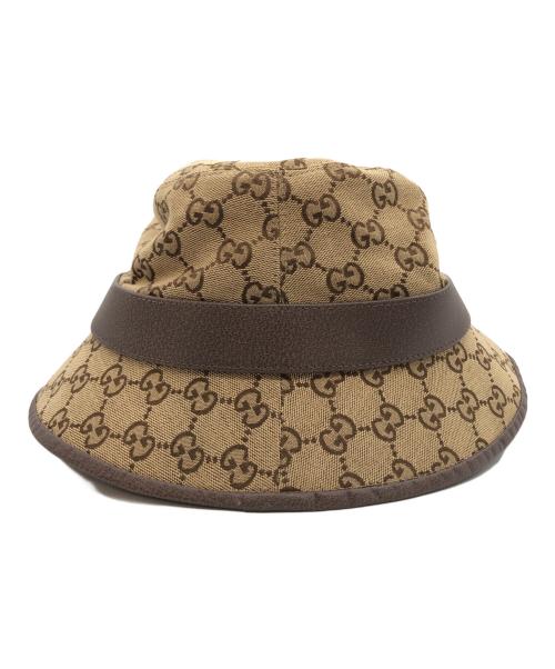 GUCCI（グッチ）GUCCI (グッチ) バケットハット ブラウン サイズ:M　58cmの古着・服飾アイテム