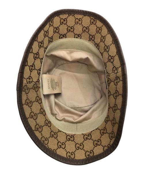 GUCCI（グッチ）GUCCI (グッチ) バケットハット ブラウン サイズ:M　58cmの古着・服飾アイテム