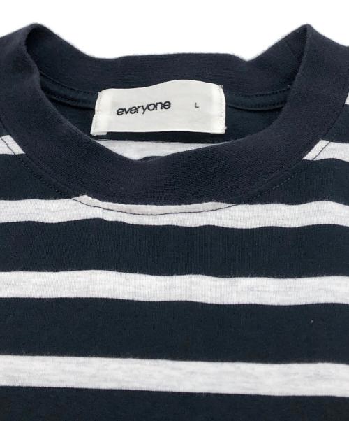 everyone（エブリワン）everyone (エブリワン) border short sleeve tee shirt ネイビー サイズ:Lの古着・服飾アイテム